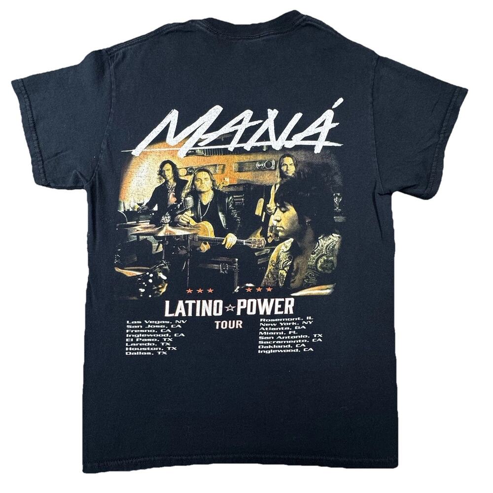 Mana 2016 Latino Power Tour Band T Shirt Black Rock Concert Tee Small -523